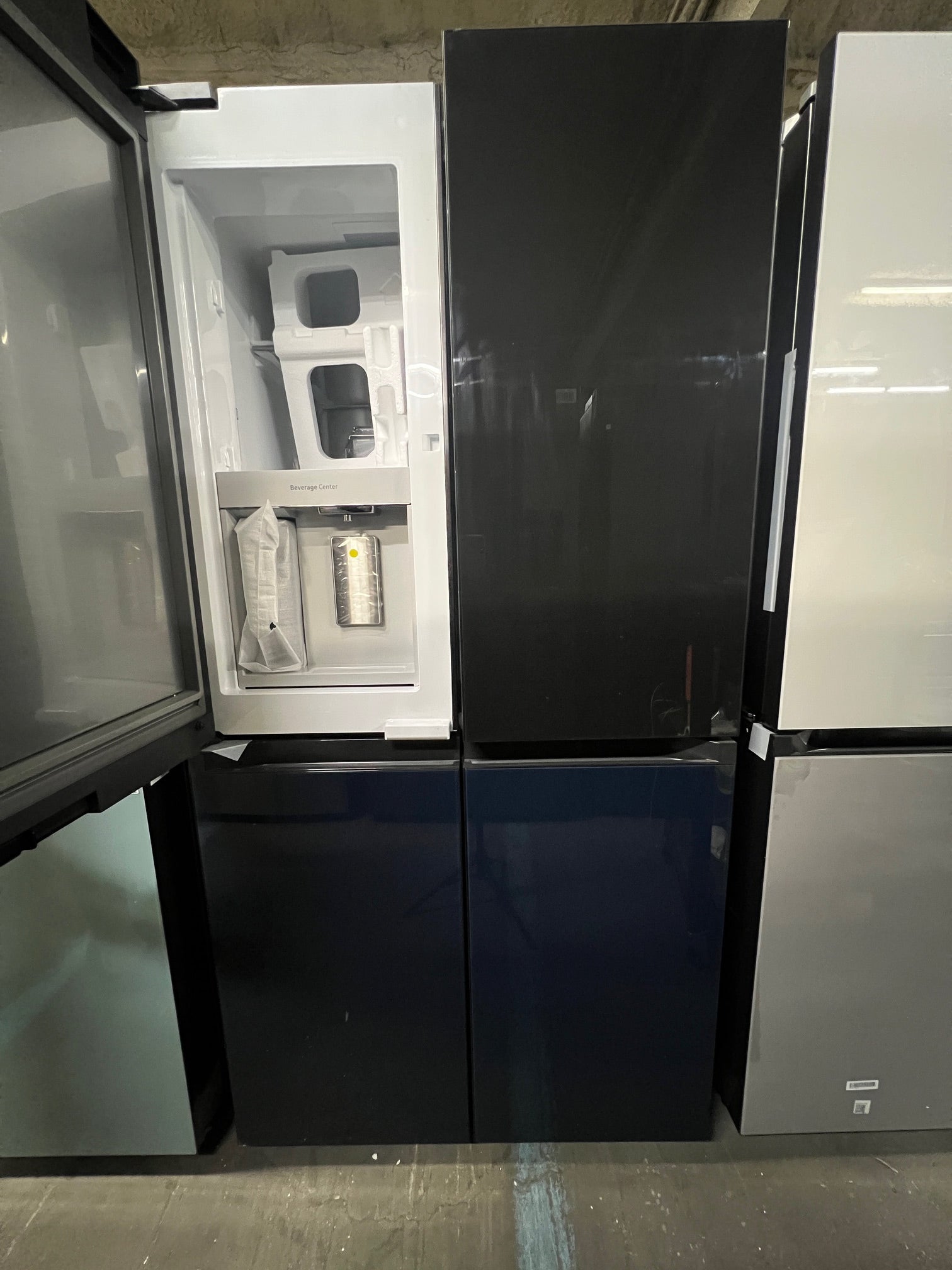 Samsung Bespoke 29 cu. ft. 4 - Door Black and Blue